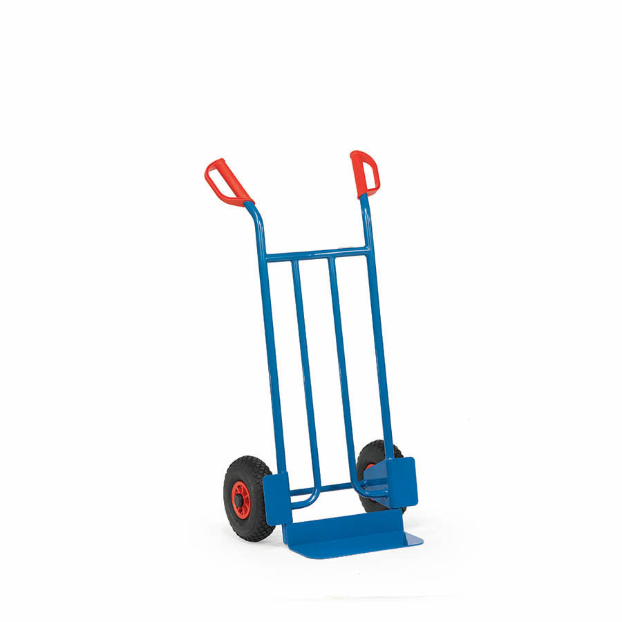 [016039] Carretilla de mano de acero con ruedas neumáticas - Dim. pala 400 x 150 mm - Azul ral 5007