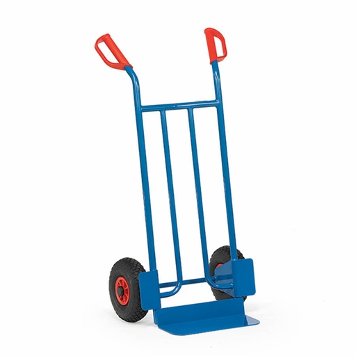 [016039] Carretilla de mano de acero con ruedas neumáticas - Dim. pala 400 x 150 mm - Azul ral 5007