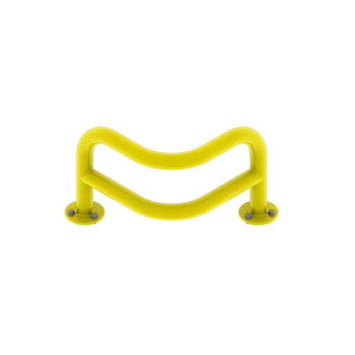 [016093] Arco angular de protección contra impactos - Dim.: 350x350x300h mm - Amarillo ral 1018