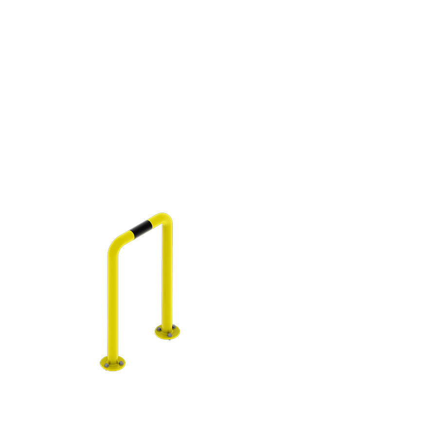 [016311] Arco lineal de protección contra impactos - Dim.: 350x180x600h mm - Amarillo ral 1018