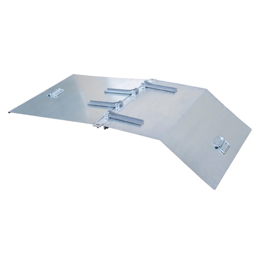 [016406] Tapa abatible articulada para contenedor de 0,5 m³ - acero galvanizado