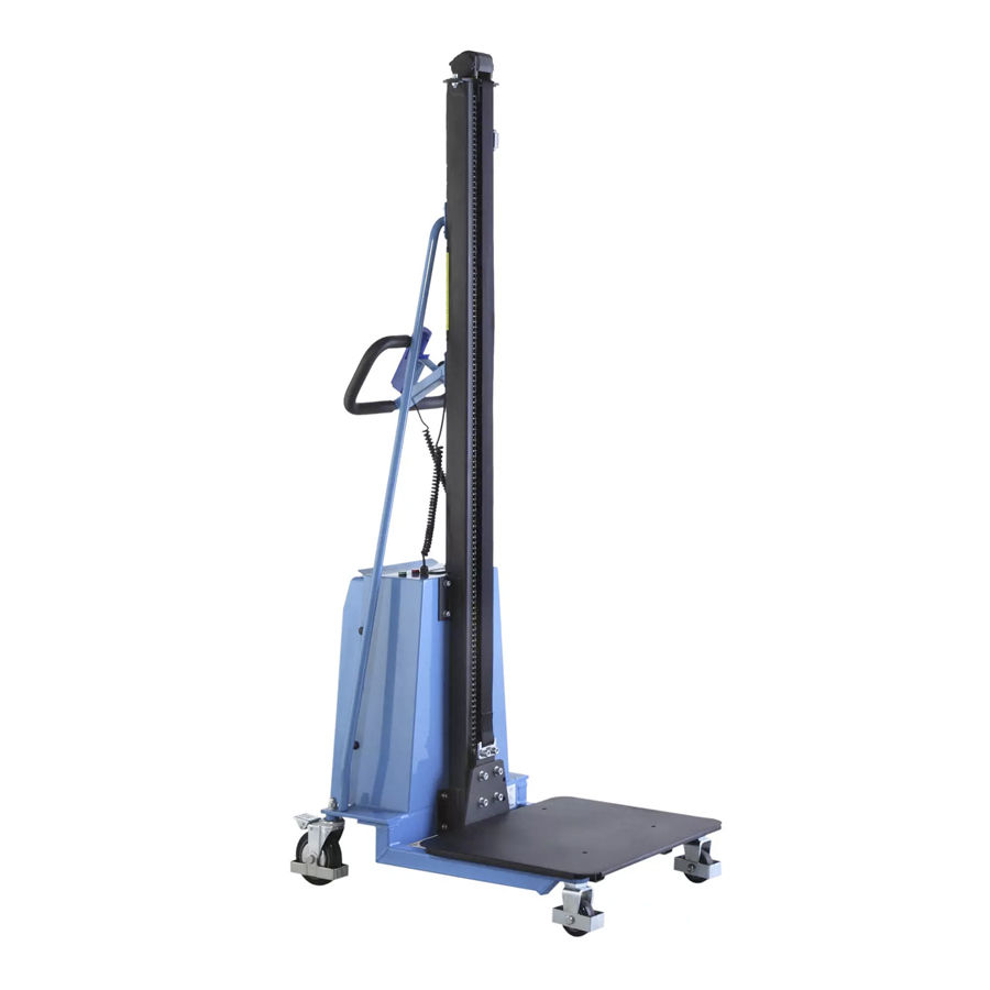 [016661] Elevador de traslación manual y elevación eléctrica - Elevación máx.: 1635h mm - Carga máx.: 250 kg - Azul ral 5012