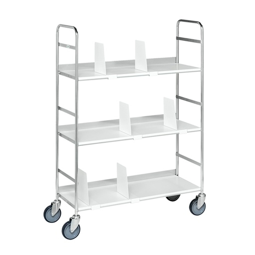 [017234] Carro para oficina de acero con 2 estantes y tope posterior - Dim. plataforma 790x290x1140h mm - Galvanizado