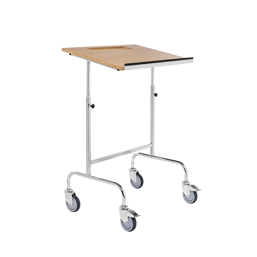 [017261] Carro atril con tablero inclinable y ajustable en altura para escritura - Dim. plataforma 800x500 mm - Galvanizado