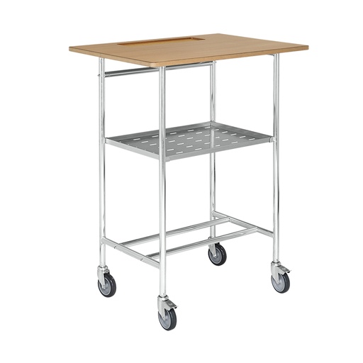 [017262] Carro atril con tablero y estante inferior para escritura - Dim. plataforma 800x570 mm - Galvanizado