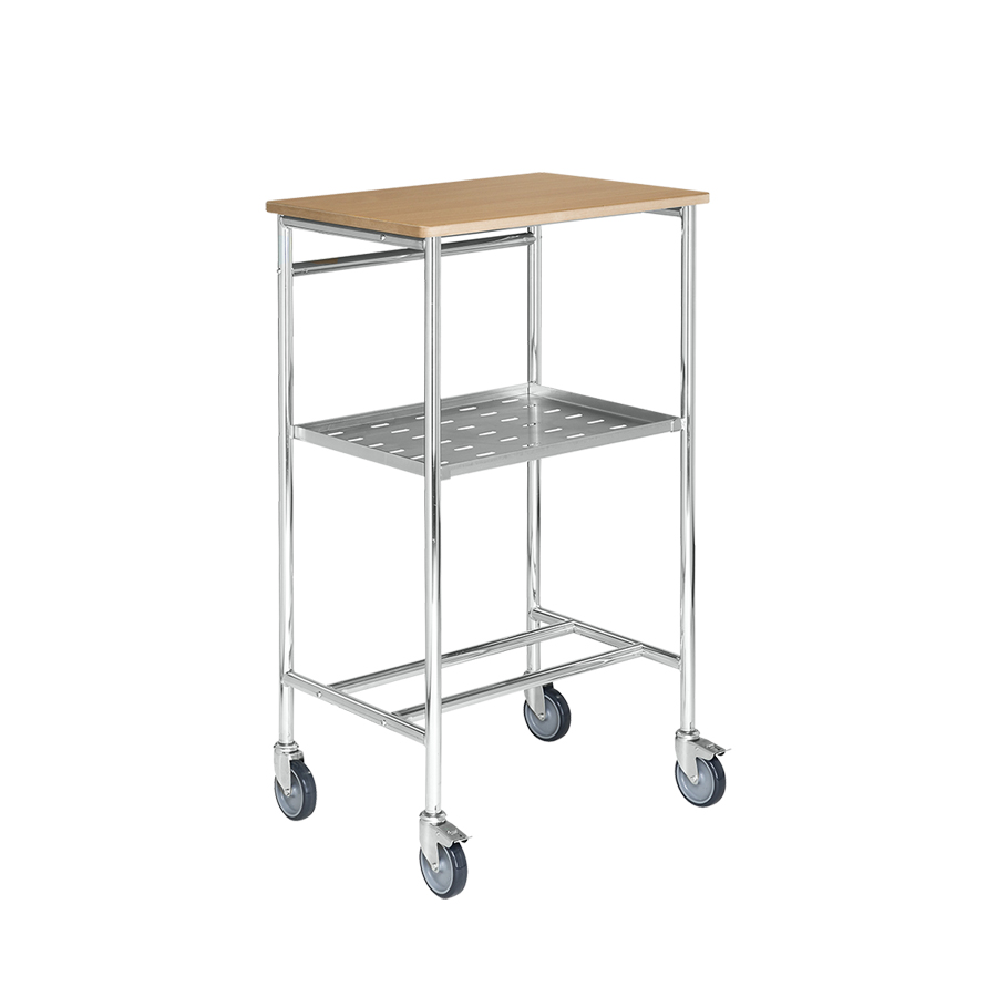 [017263] Carro atril con tablero y estante inferior para escritura - Dim. plataforma 600x440 mm - Galvanizado