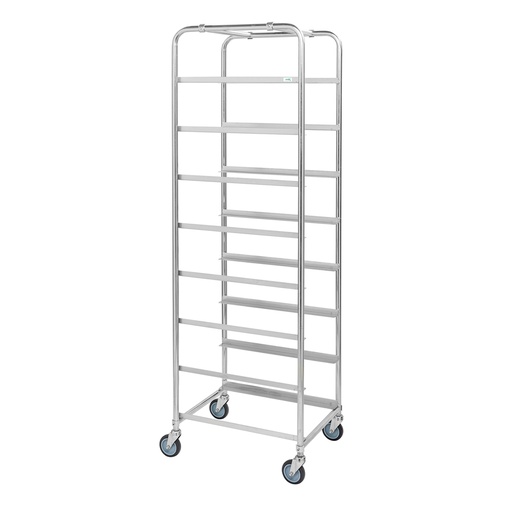 [017285] Carro con guías para 8 cubetas plásticas (cubetas no incluidas) - Dim.: 590x460x1880h mm - Galvanizado