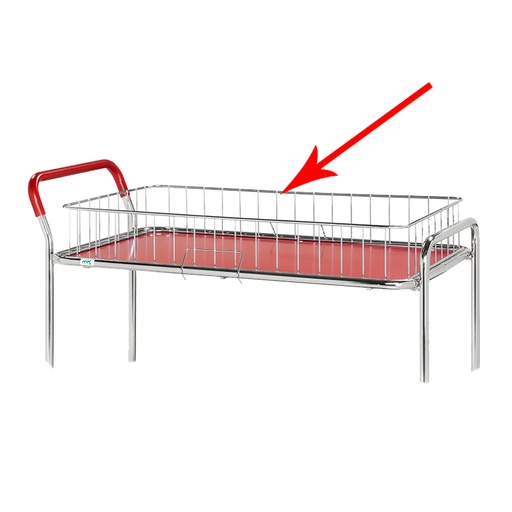 [017491] Reborde de malla perimetral para estante de carro de servicio - Dim.: 850x510x125h mm - Galvanizado