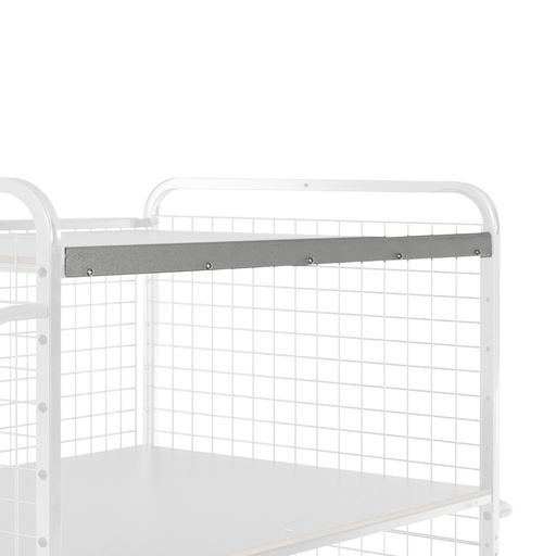 [017797] Reborde lateral metálico para estante de carro de picking - Dim.: 1220x3x15h mm - Galvanizado