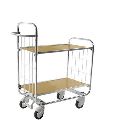 [017944] Carro de plataforma con un estante y protección antiestática ESD - Dim. plataforma 1000x425 mm - Galvanizado