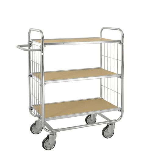 [017961] Carro de plataforma con un estante y protección antiestática ESD - Dim. plataforma 750x425 mm - Galvanizado