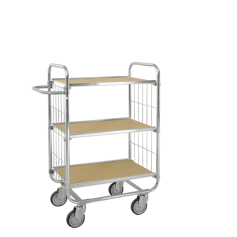 [017964] Carro de plataforma con un estante y protección antiestática ESD - Dim. plataforma 620x425 mm - Galvanizado