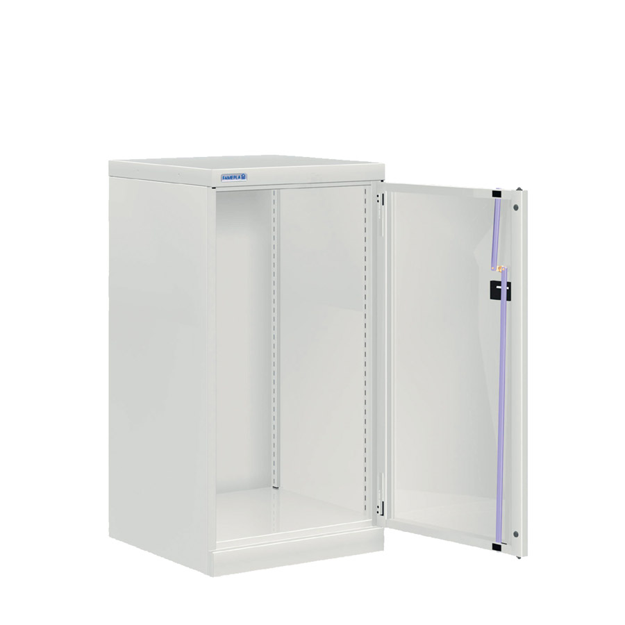 [020375] Armario metálico vacío de puerta batiente - Dim.: 512x555x1000h mm - Gris ral 7035