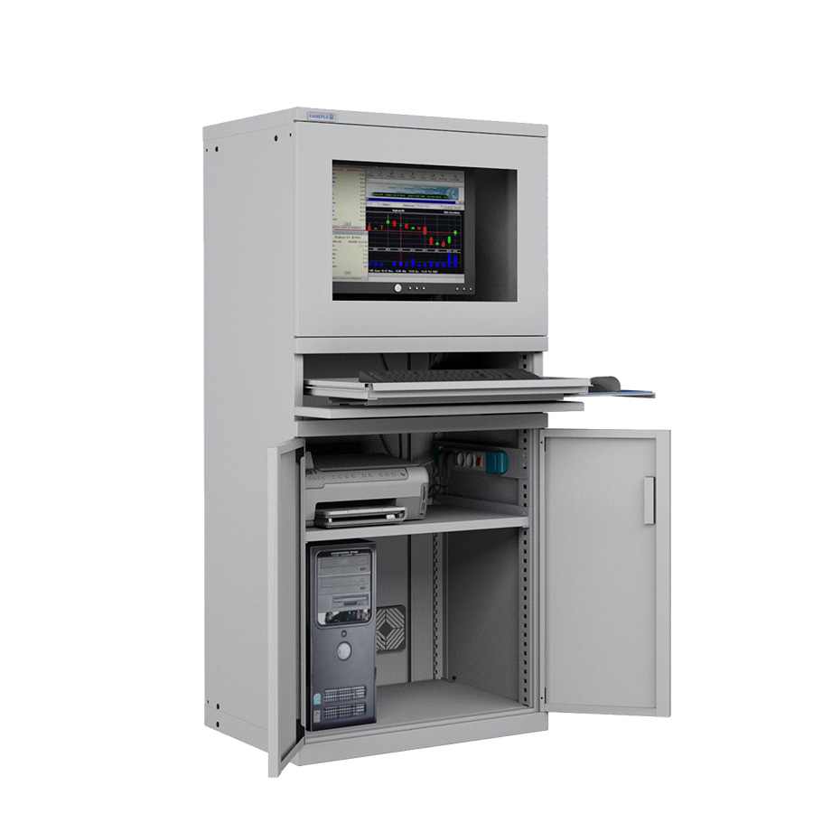 [020579] Armario para protección de ordenadores - Dim.: 717x595x1625h mm - Gris ral 7035