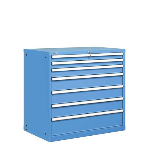 [020838] Cajonera metálica con 7 cajones - Dim.: 1023x725x1000h mm - Azul ral 5012