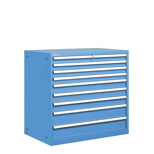 [020854] Cajonera metálica con 9 cajones - Dim.: 1023x725x1000h mm - Azul ral 5012