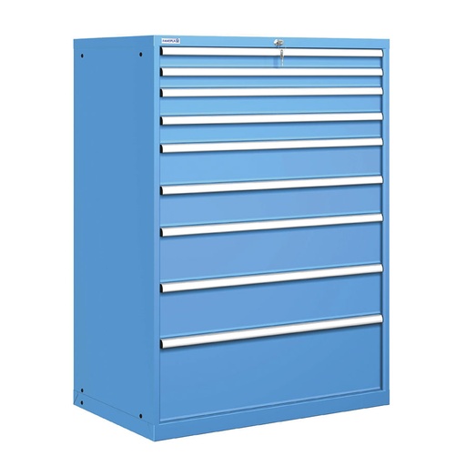 [020888] Cajonera metálica con 9 cajones - Dim.: 1023x725x1450h mm - Azul ral 5012