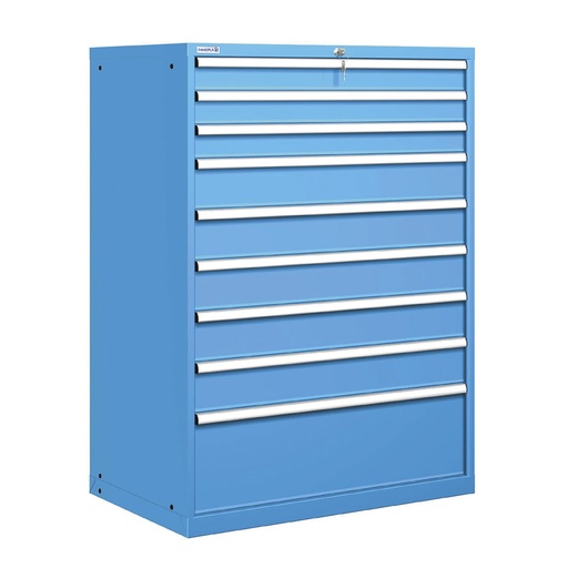 [020889] Cajonera metálica con 9 cajones - Dim.: 1023x725x1450h mm - Azul ral 5012