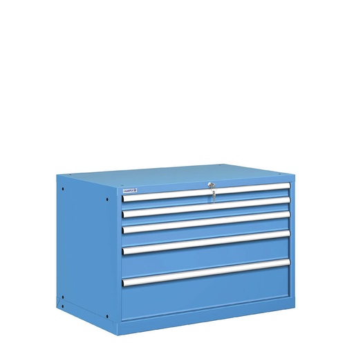 [020898] Cajonera metálica con 5 cajones - Dim.: 1023x725x700h mm - Azul ral 5012