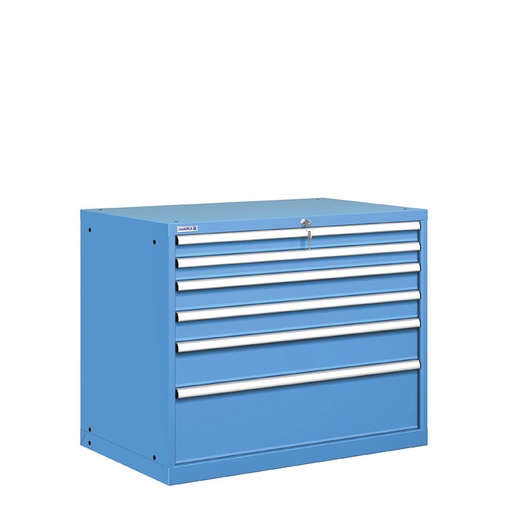 [020912] Cajonera metálica con 6 cajones - Dim.: 1023x725x850h mm - Azul ral 5012
