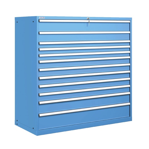 [020958] Cajonera metálica con 12 cajones - Dim.: 1431x725x1450h mm - Azul ral 5012