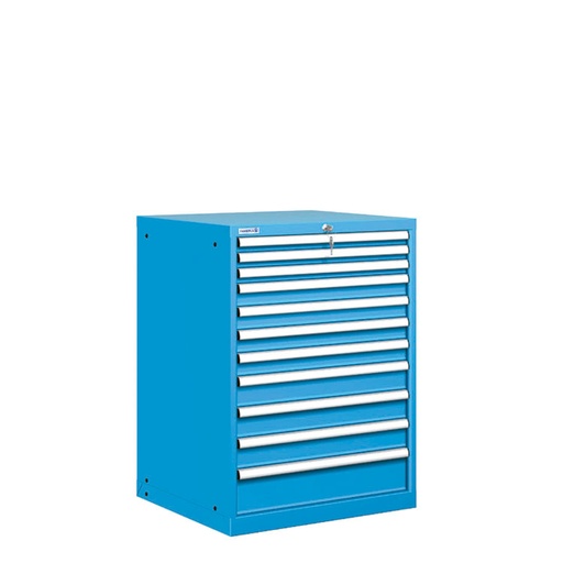 [021460] Cajonera metálica con 11 cajones - Dim.: 717x725x1000h mm - Azul ral 5012
