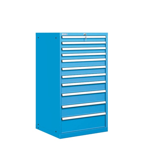 [021507] Cajonera metálica con 11 cajones - Dim.: 717x725x1325h mm - Azul ral 5012