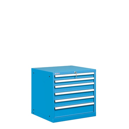 [021562] Cajonera metálica con 6 cajones - Dim.: 717x725x700h mm - Azul ral 5012