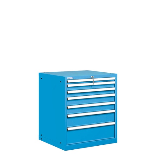 [021578] Cajonera metálica con 7 cajones - Dim.: 717x725x850h mm - Azul ral 5012