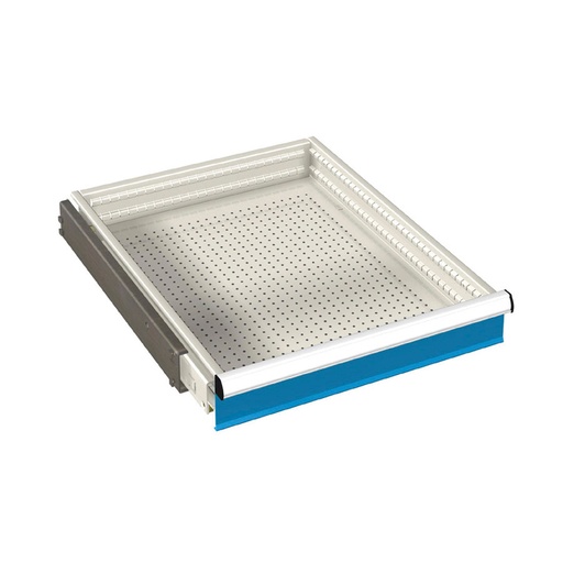 [022067] Cajón de extracción telescópica - Dim.: 612x612x100h mm - Carga 200 Kg - Azul ral 5012