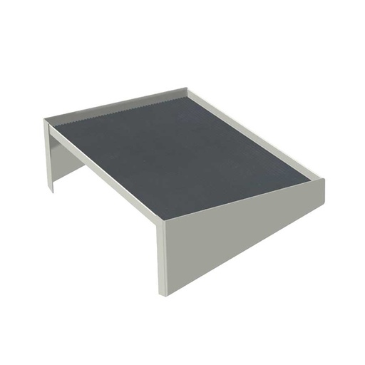 [022321] Estante fijo con recubrimiento de caucho (Carga máx. 20 Kg) - Dim.: 496x312x30h mm - Gris ral 7035
