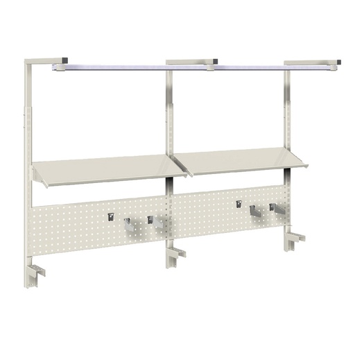 [022422] Panel vertical para banco de trabajo - Dim.: 2000x1239h mm - Gris ral 7035