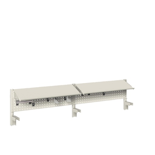 [022440] Panel vertical para banco de trabajo - Dim.: 3000x327h mm - Gris ral 7035