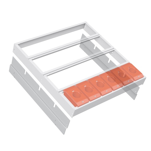 [023887] Par de soportes para sujeción de cuadros de inserción de herramientas CNC - Gris ral 7035