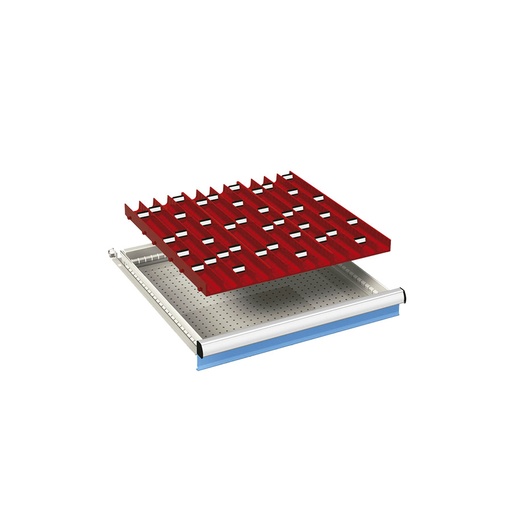 [023978] Ejemplo de subdivisión interna para cajón de 27x27 Eh y altura 50 mm