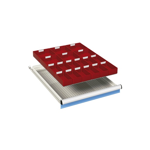 [023989] Ejemplo de subdivisión interna para cajón de 27x36-36x27 Eh y altura 100-125 mm