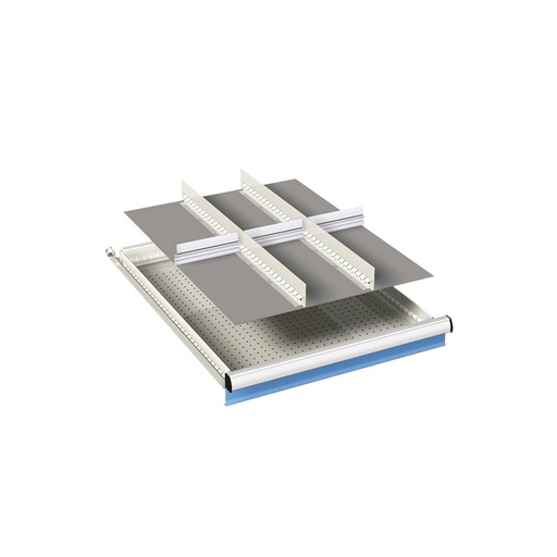[024004] Ejemplo de subdivisión interna para cajón de 27x36 Eh y altura 150 mm