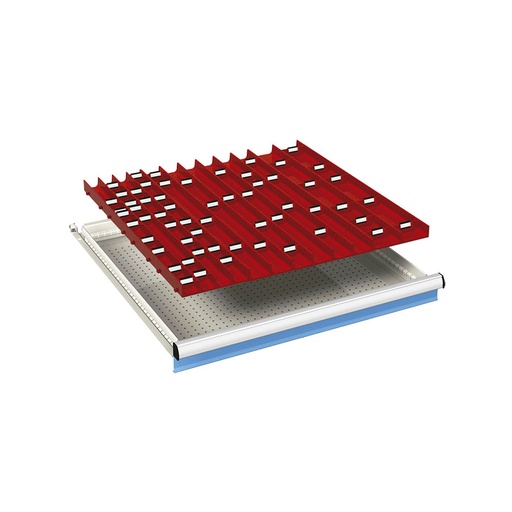 [024062] Ejemplo de subdivisión interna para cajón de 36x36 Eh y altura 50 mm