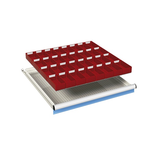 [024071] Ejemplo de subdivisión interna para cajón de 36x36 Eh y altura 75 mm