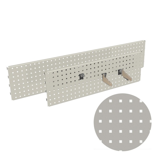 [024196] Panel perforado porta herramientas para fijación a montante - Dim.: 1328x12x304h mm - Gris ral 7035