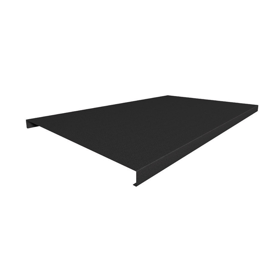[024553] Cobertura metálica con recubrimiento de goma para encimera - Dim.: 1500x750x40h mm - Negro