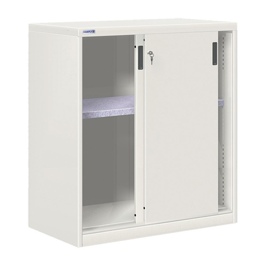 [024732] Armario de puertas correderas con 1 estante ajustable - Dim.: 1026x600x1200h mm - gris ral 7035