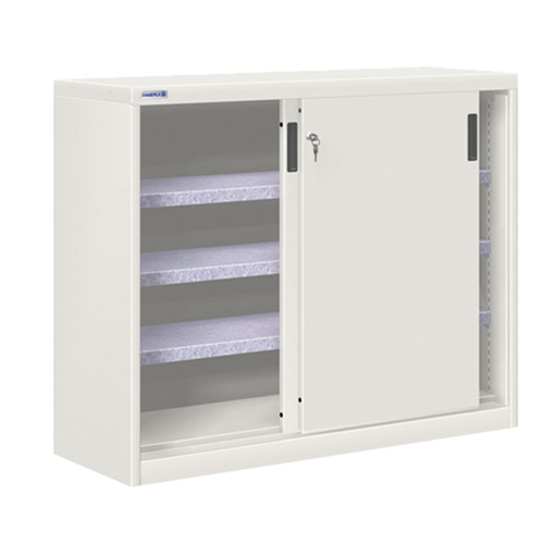 [024770] Armario de puertas correderas con 3 estantes ajustables - Dim.: 1200x450x1000h mm - gris ral 7035