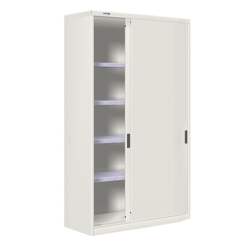 [024778] Armario de puertas correderas con 4 estantes ajustables - Dim.: 1200x450x2000h mm - gris ral 7035