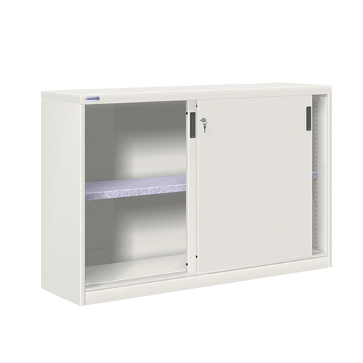 [024796] Armario de puertas correderas con 1 estante ajustable - Dim.: 1420x450x1200h mm - gris ral 7035