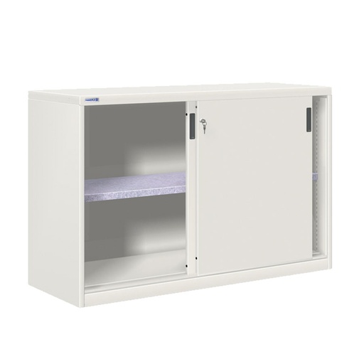 [024826] Armario de puertas correderas con 1 estante ajustable - Dim.: 1420x600x1200h mm - gris ral 7035