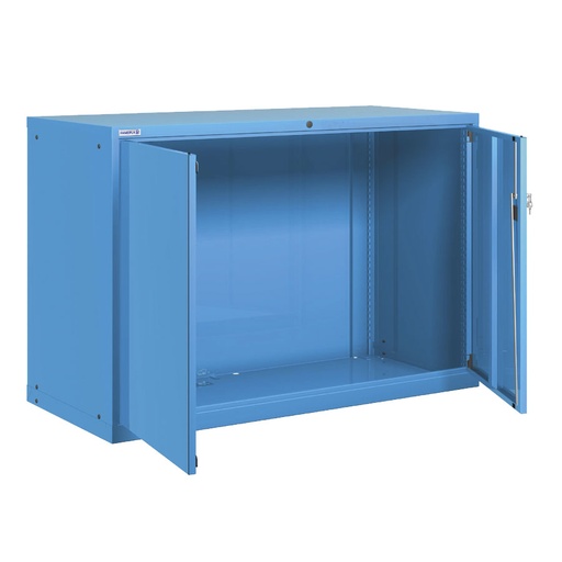 [025178] Armario metálico para taller con puertas batientes - Dim.: 1431x725x1000h mm - Azul ral 5012