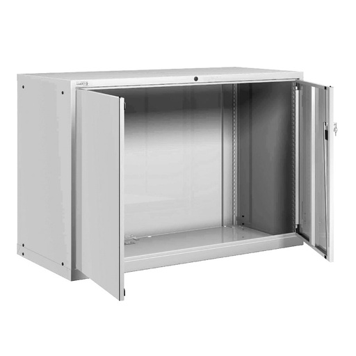 [025179] Armario metálico para taller con puertas batientes - Dim.: 1431x725x1000h mm - Gris ral 7035