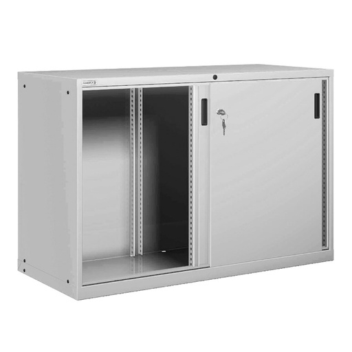 [025181] Armario con puertas correderas y divisor central - Dim.: 1431x725x1000h mm - Gris ral 7035