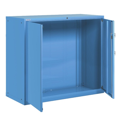 [025194] Armario metálico para taller con puertas batientes - Dim.: 1431x725x1450h mm - Azul ral 5012